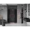 Mexen Velar L Duo 140 cm Sliding Shower Door, Graphite, Brushed Copper - 871-140-003-42-65