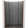 Mexen Velar L Duo sliding shower door 150 cm, graphite, brushed copper - 871-150-003-42-65