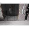 Mexen Velar L Duo sliding shower door 150 cm, graphite, brushed copper - 871-150-003-42-65