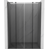 Mexen Velar L Duo sliding shower doors 150 cm, graphite, brushed gun gray - 871-150-003-42-66