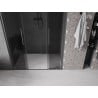 Mexen Velar L Duo sliding shower doors 160 cm, graphite, brushed gun gray - 871-160-003-42-66