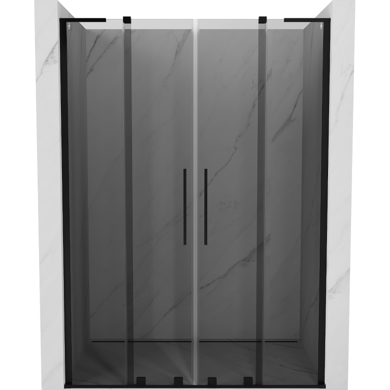 Mexen Velar L Duo liukuovi suihkuovea 140 cm, grafiitti, musta - 871-140-003-42-70