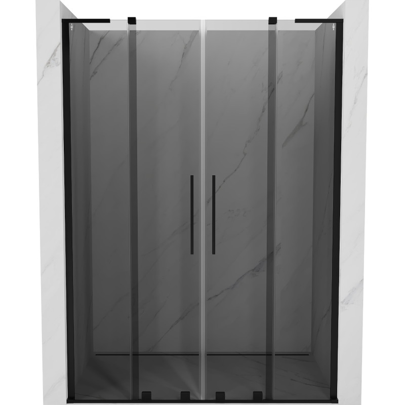 Mexen Velar L Duo lükandusega duššiuksed 140 cm, grafiit, must - 871-140-003-42-70