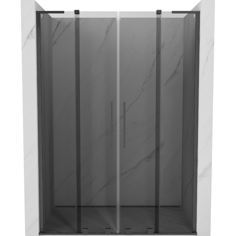 Mexen Velar L Duo Schiebetüren 160 cm, graphit, gun gray gebürstet - 871-160-003-42-66