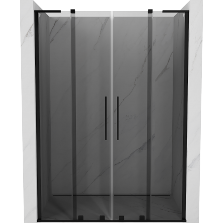 Mexen Velar L Duo Sliding Shower Doors 160 cm, Graphite, Black - 871-160-003-42-70