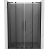 Mexen Velar L Duo Sliding Shower Doors 160 cm, Graphite, Black - 871-160-003-42-70