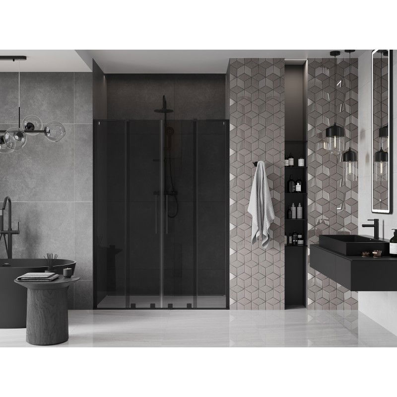 Mexen Velar L Duo porte de douche coulissante 160 cm, graphite, noir - 871-160-003-42-70