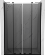 Mexen Velar L Duo drzwi prysznicowe rozsuwane 150 cm, grafit, czarne - 871-150-003-42-70