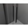 Mexen Velar L Duo sliding shower doors 160 cm, graphite, brushed gun gray - 871-160-003-42-66