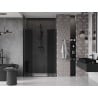 Mexen Velar L Duo drzwi prysznicowe rozsuwane 160 cm, grafit, czarne - 871-160-003-42-70