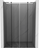 Mexen Velar L Duo sliding shower door 140 cm, graphite, gun metal - 871-140-003-42-95
