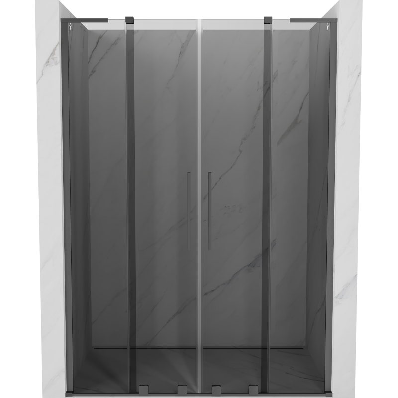 Mexen Velar L Duo drzwi prysznicowe rozsuwane 150 cm, grafit, gun metal - 871-150-003-42-95