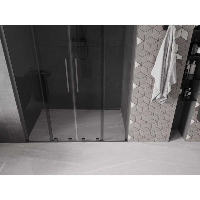 Mexen Velar L Duo dušiuksed, lükand, 160 cm, grafiit, gun metal - 871-160-003-42-95