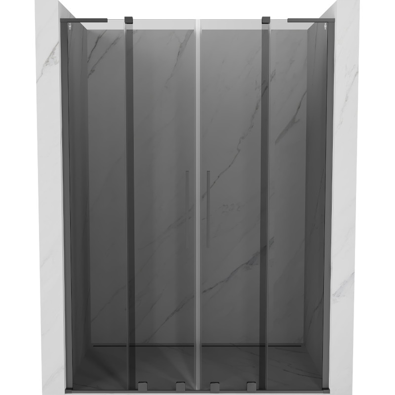 Mexen Velar L Duo dušiuksed, lükand, 160 cm, grafiit, gun metal - 871-160-003-42-95