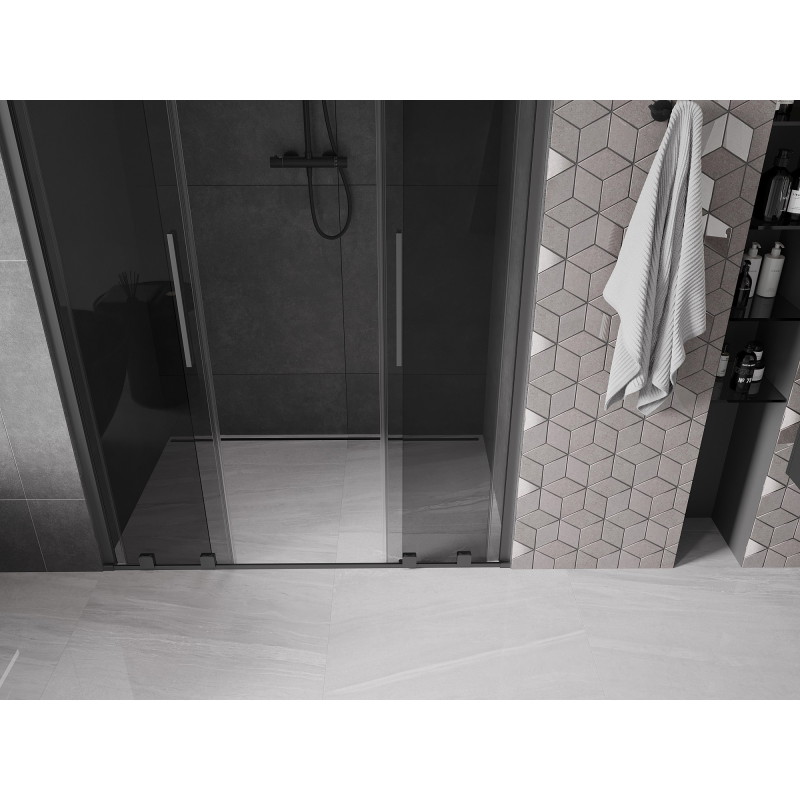 Mexen Velar L Duo dušiuksed, lükand, 160 cm, grafiit, gun metal - 871-160-003-42-95