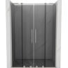 Mexen Velar L Duo skjutbara duschdörrar 160 cm, grafit, borstad nickel - 871-160-003-42-97