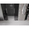 Mexen Velar L Duo sliding shower doors 150 cm, graphite, brushed nickel - 871-150-003-42-97