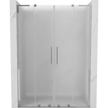 Mexen Velar L Duo klizna vrata za tuš 140 cm, mat, krom - 871-140-003-32-01