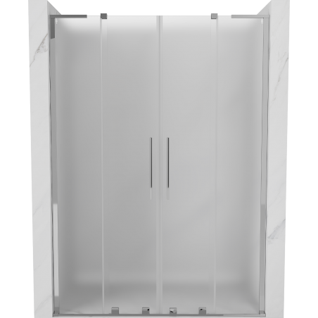 Mexen Velar L Duo sliding shower doors 150 cm, frosted, chrome - 871-150-003-32-01