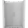 Mexen Velar L Duo schuifbare douchedeur 150 cm, matglas, chroom - 871-150-003-32-01