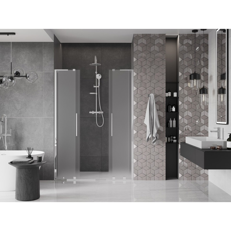 Mexen Velar L Duo lükanddushuks 150 cm, härmas, kroom - 871-150-003-32-01