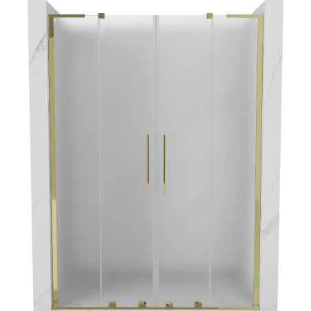 Mexen Velar L Duo porte doccia scorrevoli 150 cm, smerigliato, oro - 871-150-003-32-50
