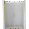 Mexen Velar L Duo sliding shower doors 160 cm, frost, gold - 871-160-003-32-50
