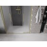 Mexen Velar L Duo sliding shower doors 160 cm, frosted, brushed gold - 871-160-003-32-55