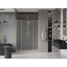 Mexen Velar L Duo drzwi prysznicowe rozsuwane 160 cm, szron, złote szczotkowane - 871-160-003-32-55