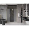 Mexen Velar L Duo sliding shower doors 160 cm, frosted, brushed gold - 871-160-003-32-55