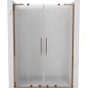 Mexen Velar L Duo porte doccia scorrevoli 160 cm, smerigliato, oro rosa - 871-160-003-32-60