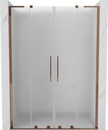 Mexen Velar L Duo drzwi prysznicowe rozsuwane 160 cm, szron, różowe złoto - 871-160-003-32-60