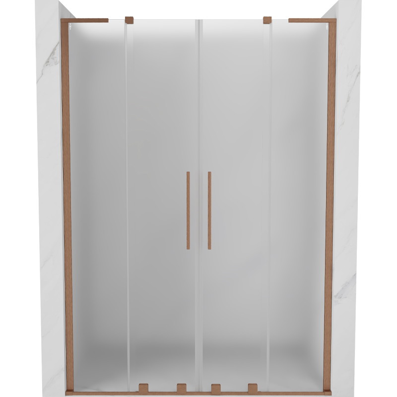 Mexen Velar L Duo klizna vrata 150 cm, mraz, četkana bakar - 871-150-003-32-65