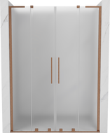 Mexen Velar L Duo Schiebetüren 140 cm, satiniertes Glas, gebürstetes Kupfer - 871-140-003-32-65