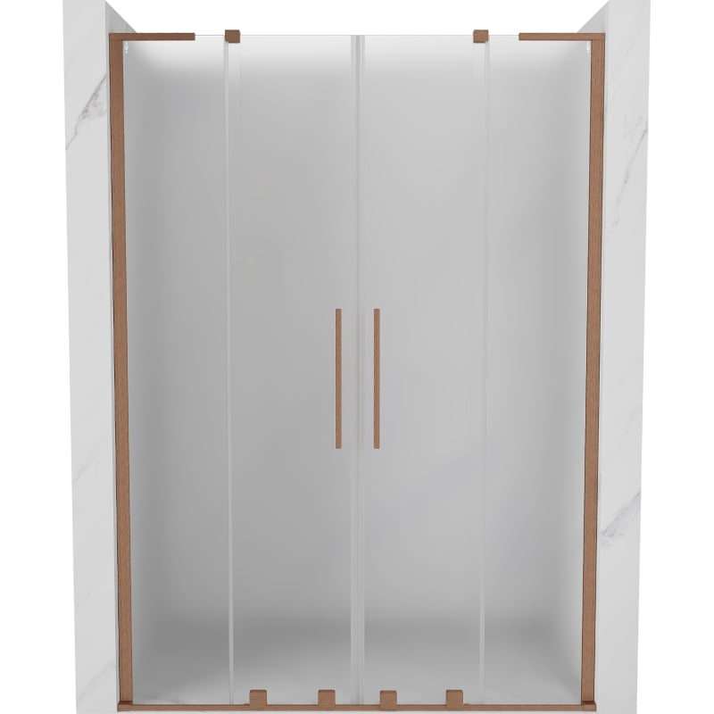 Mexen Velar L Duo klizna vrata 160 cm, led, brušeni bakar - 871-160-003-32-65
