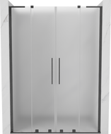 Mexen Velar L Duo drzwi prysznicowe rozsuwane 140 cm, szron, gun gray szczotkowany - 871-140-003-32-66