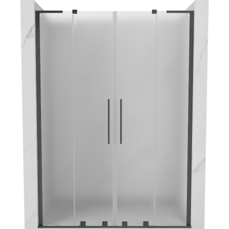 Mexen Velar L Duo porte doccia scorrevoli 160 cm, brina, grigio canna di fucile spazzolato - 871-160-003-32-66
