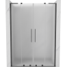 Mexen Velar L Duo porte doccia scorrevoli 160 cm, brina, grigio canna di fucile spazzolato - 871-160-003-32-66
