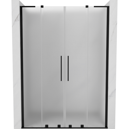 Mexen Velar L Duo Duschschiebetür 160 cm, matt, schwarz - 871-160-003-32-70