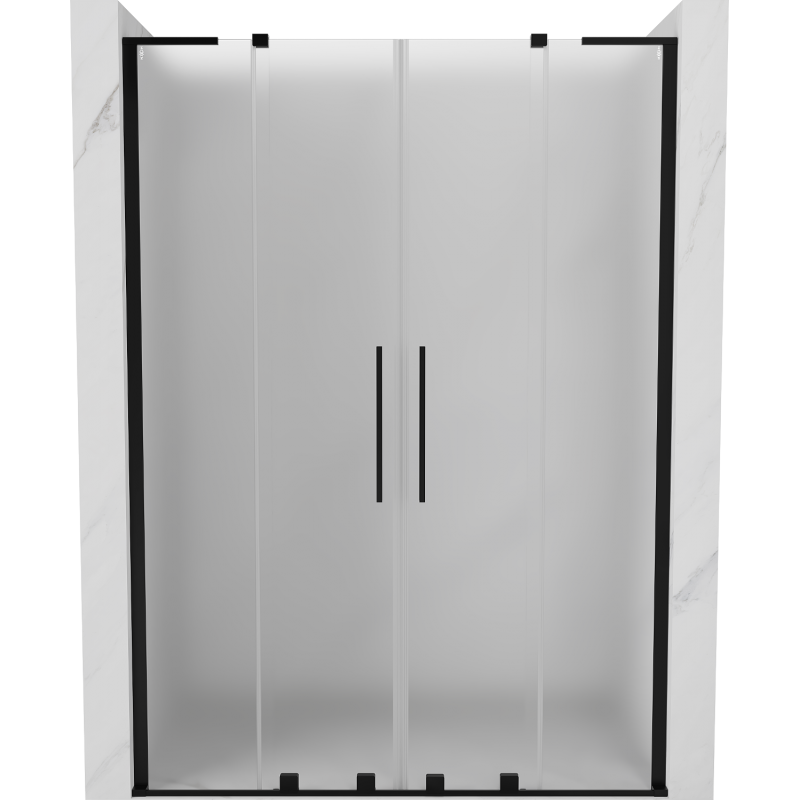 Mexen Velar L Duo Schiebetüren 150 cm, satiniert, schwarz - 871-150-003-32-70
