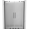 Mexen Velar L Duo Schiebetüren 150 cm, satiniert, schwarz - 871-150-003-32-70