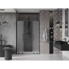 Mexen Velar L Duo porte de douche coulissantes 140 cm, givré, noir - 871-140-003-32-70