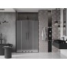 Mexen Velar L Duo drzwi prysznicowe rozsuwane 140 cm, szron, czarne - 871-140-003-32-70