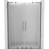 Mexen Velar L Duo sliding shower doors 140 cm, frost, gun metal - 871-140-003-32-95