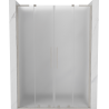 Mexen Velar L Duo 160 cm Sliding Shower Door, Frosted, Brushed Nickel - 871-160-003-32-97