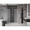 Mexen Velar L Duo 160 cm Sliding Shower Door, Frosted, Brushed Nickel - 871-160-003-32-97
