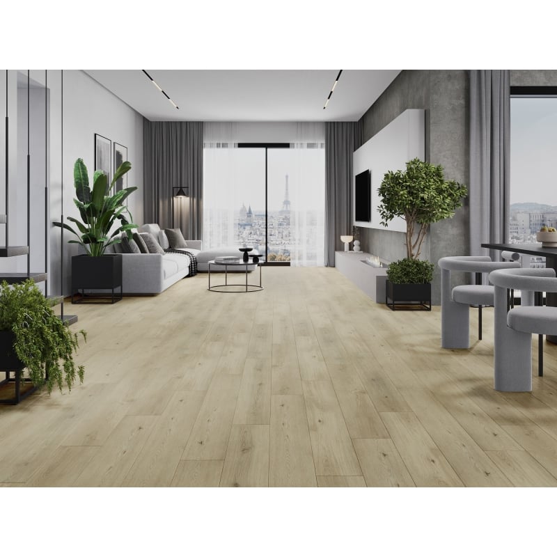 Mexen Calera vzorec vinilnih plošč SPC 6,5 mm, podlaga IXPE 1,5 mm, 4 V-fuga, hrast - F1020-S