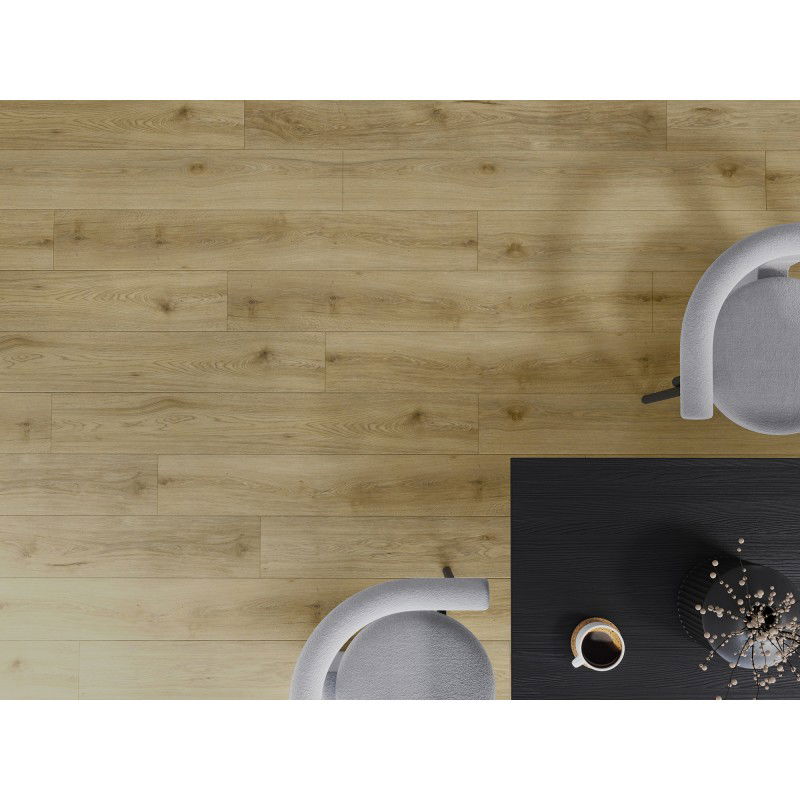 Mexen Charter Oak muestra de paneles de vinilo SPC 6,5 mm, base IXPE 1,5 mm, 4 V-Fuga, Roble - F1022-S