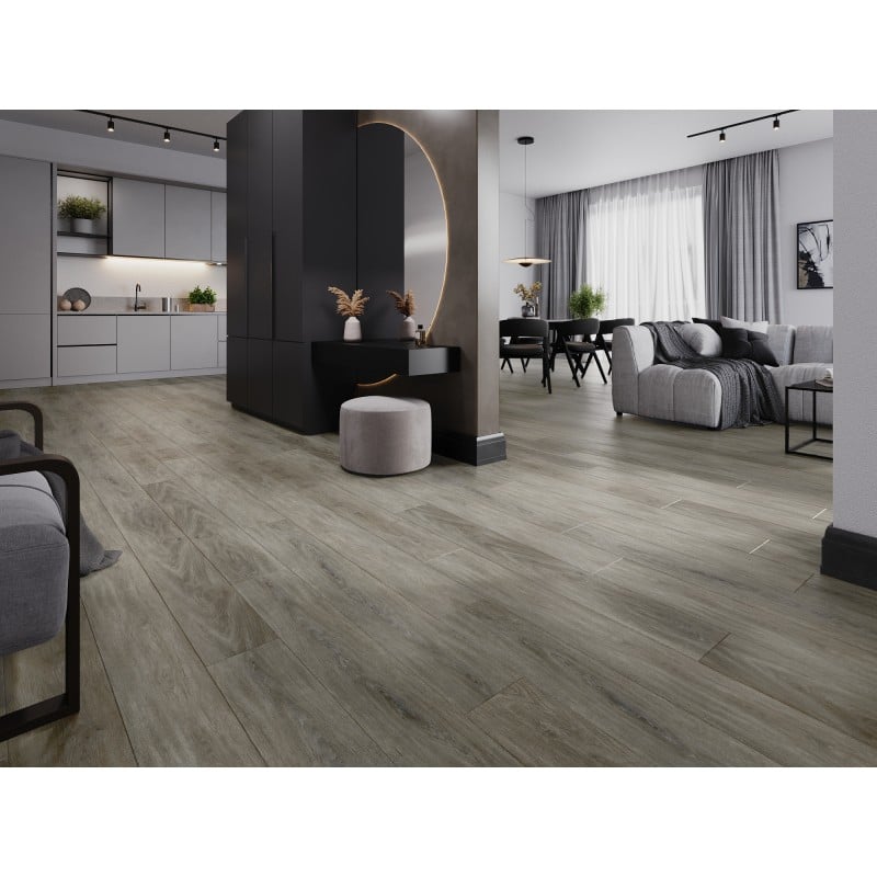 Mexen La Porte monster panelen vinyl SPC 6,5 mm, onderlaag IXPE 1,5 mm, 4 V-voeg, Eiken - F1026-S