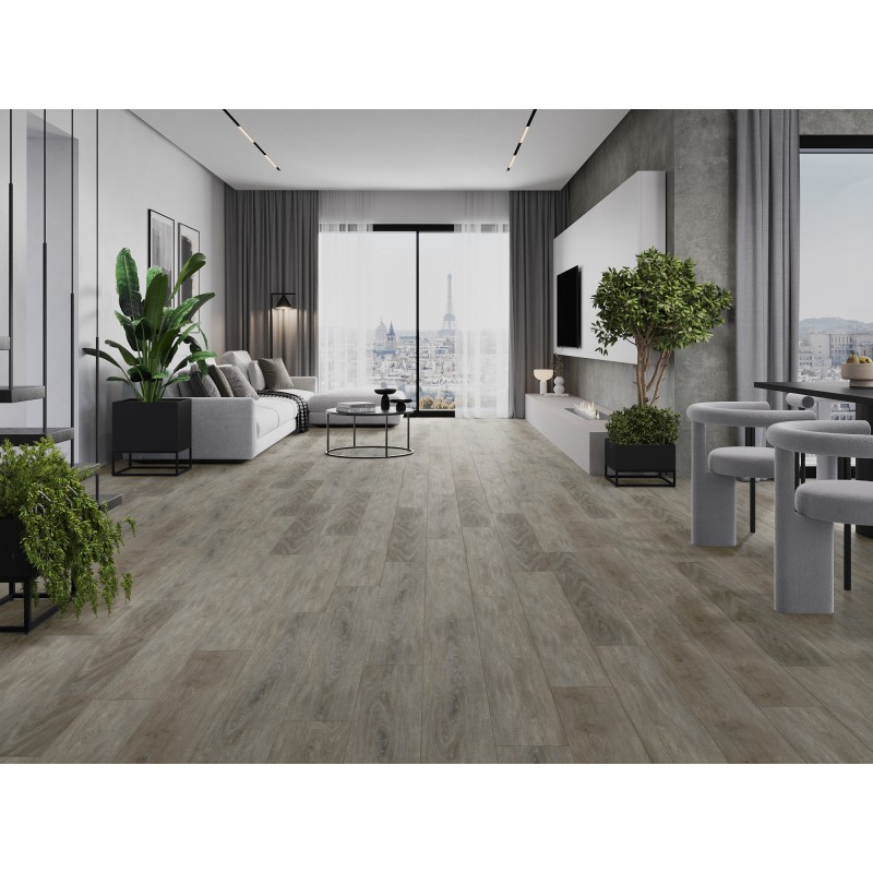 Mexen La Porte próbka paneli winylowych SPC 6,5 mm, podkład IXPE 1,5 mm, 4 V-Fuga, Dąb - F1026-S